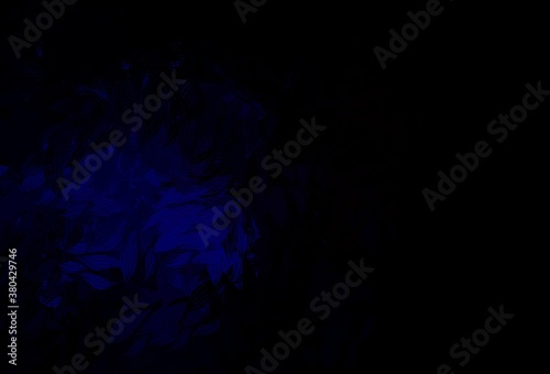 Dark Blue, Red vector doodle pattern with leaves.