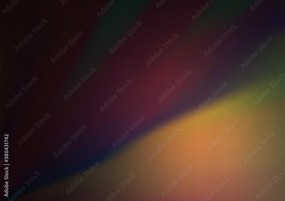 Dark Multicolor, Rainbow vector abstract blurred template. Colorful illustration in abstract style with gradient. The template for backgrounds of cell phones.