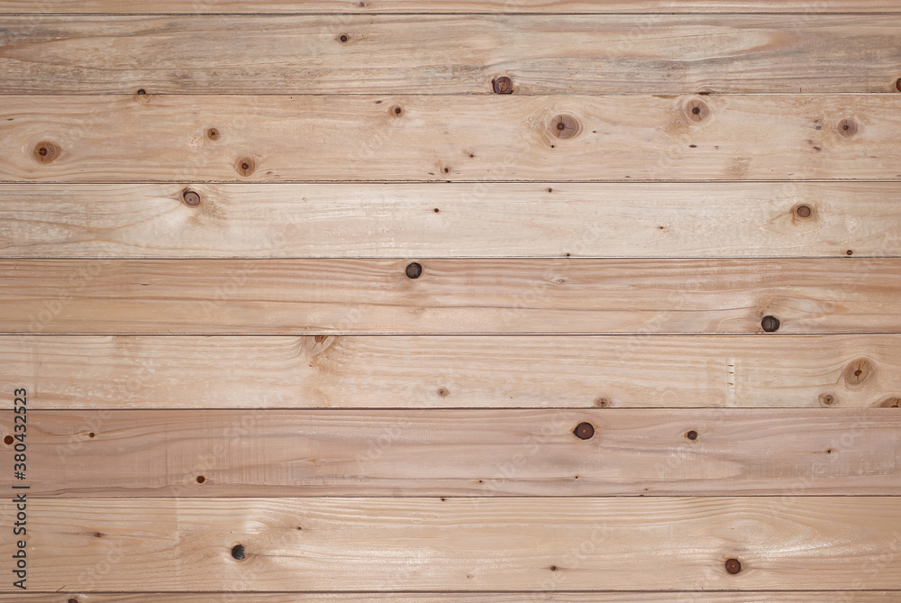 Obraz premium Texture of wooden board. Yellow lacquered table top. Old shabby lacquered board.
