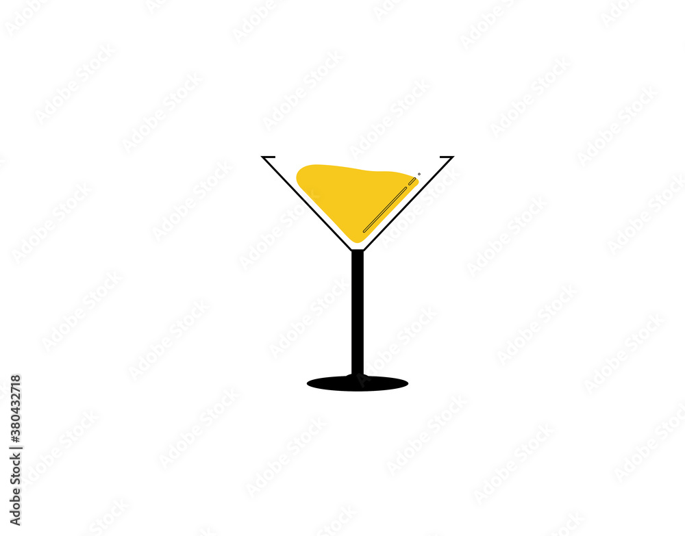 Drinking Glass Flat Icon on white background in vector illustration Drinking Glass Flat Icon on white background in vector illustration