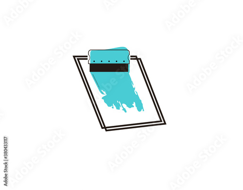 screen printing Flat Icon on white background in vector illustration