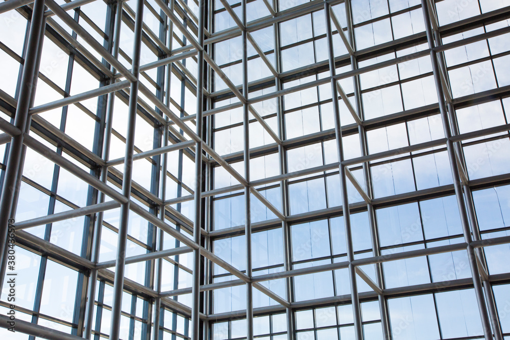 Lattice structure inside the building Lattice structure inside the building