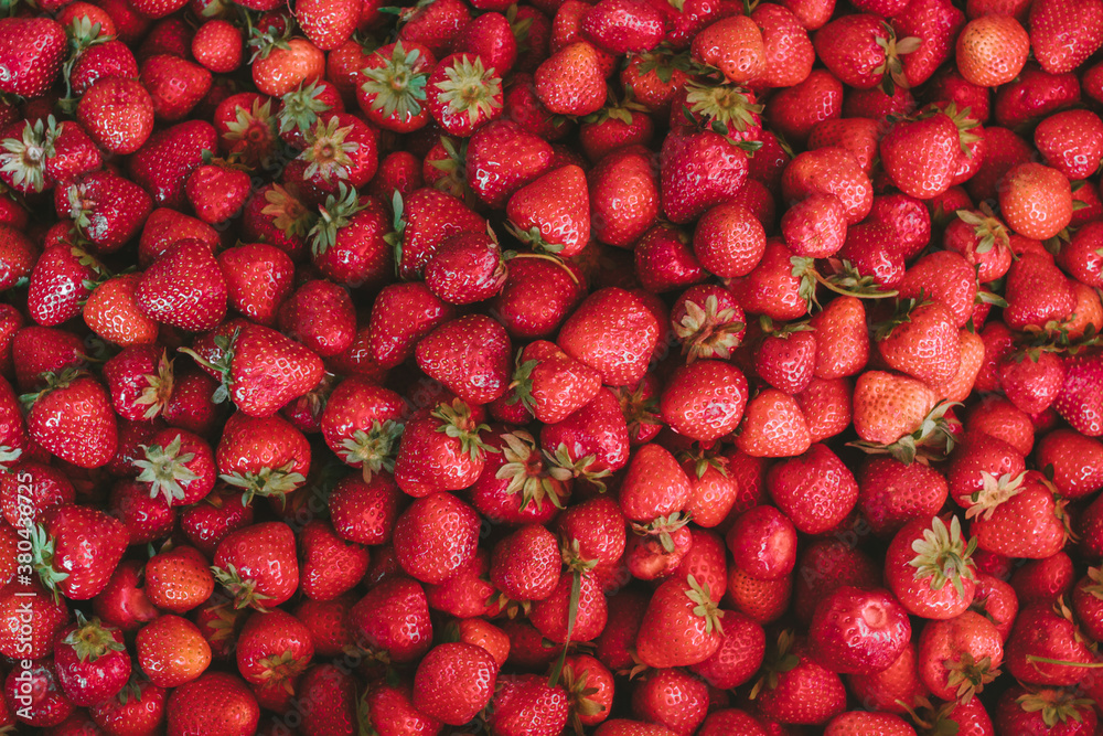 background full of red strawberries background full of red strawberries