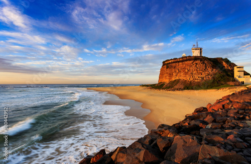 Newcastle beach and blue sky