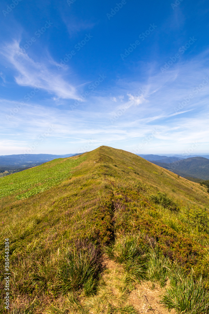 Landscape in the mountains. Beskids Mountains