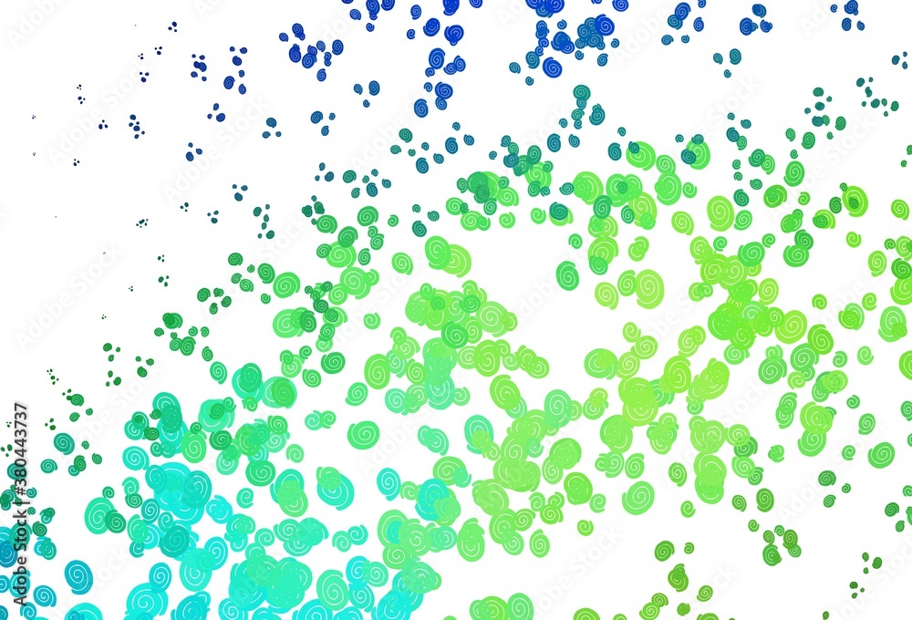 Light Blue, Yellow vector pattern with bubble shapes. Light Blue, Yellow vector pattern with bubble shapes.