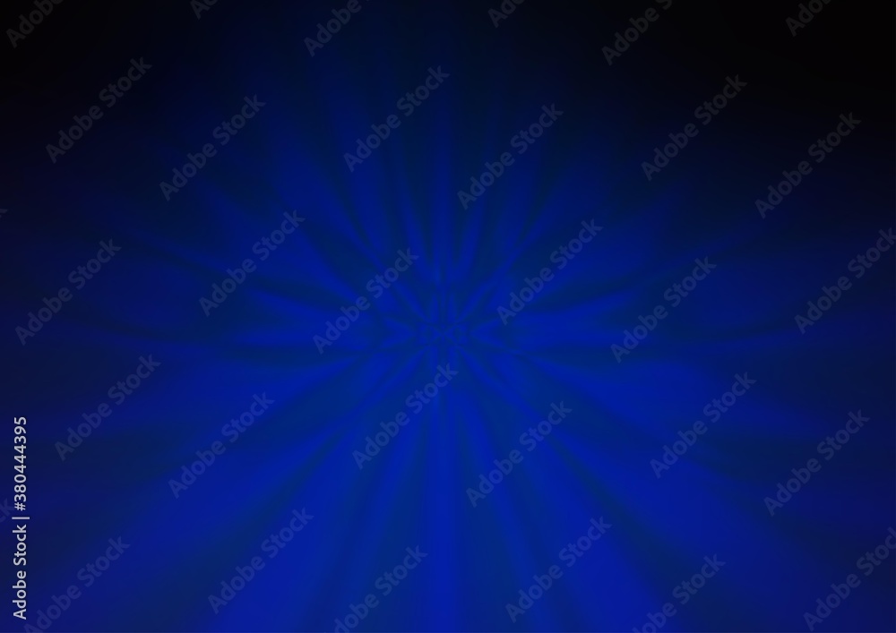 Dark BLUE vector blurred shine abstract template. A completely new color illustration in a bokeh style. The template can be used for your brand book.