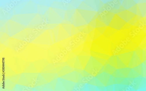 Light Green, Yellow vector abstract polygonal texture. Creative illustration in halftone style with gradient. Template for a cell phone background.