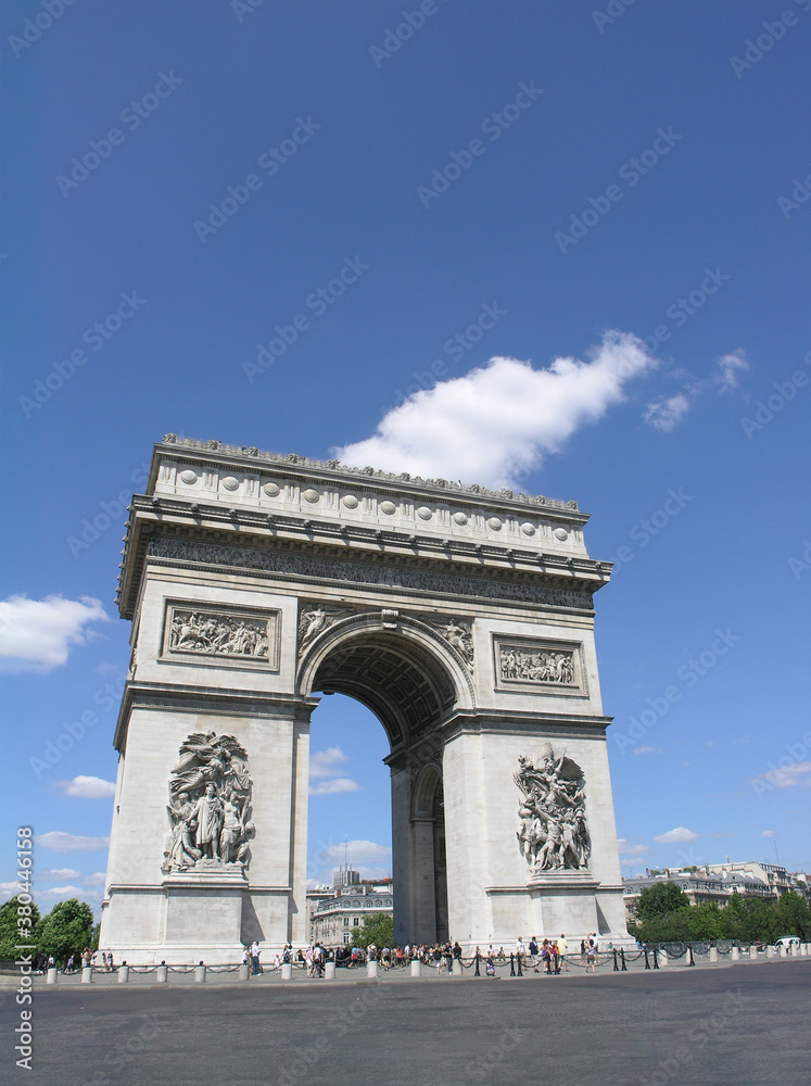 Arc de Triomphe (Arch of Triumph), on the Place Charles De Gaulle in Paris.
