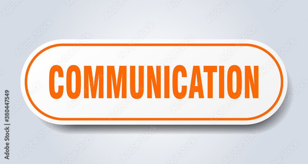 communication sign. rounded isolated button. white sticker communication sign. rounded isolated button. white sticker