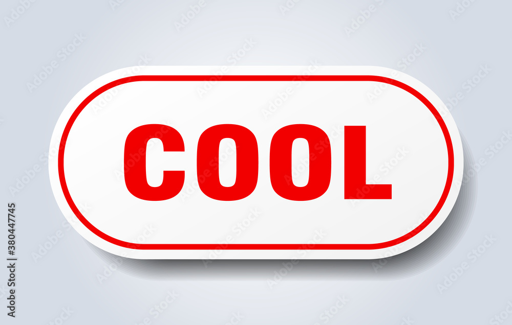 cool sign. rounded isolated button. white sticker cool sign. rounded isolated button. white sticker