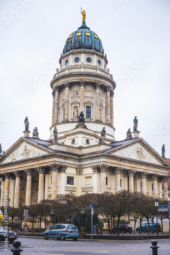 large church with a dome and columns