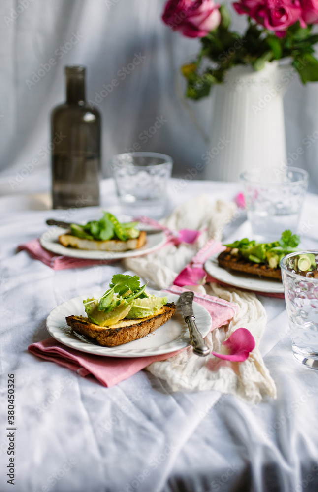 Healthy breakfast table. Healthy breakfast table.