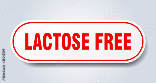lactose free sign. rounded isolated button. white sticker
