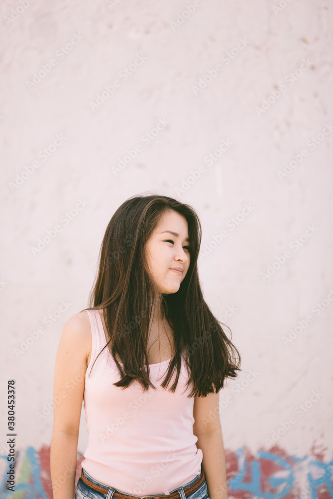 happy asian young woman. happy asian young woman.