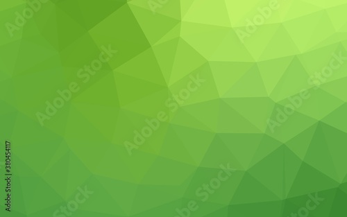 Light Green vector abstract polygonal layout. Geometric illustration in Origami style with gradient. Brand new style for your business design.