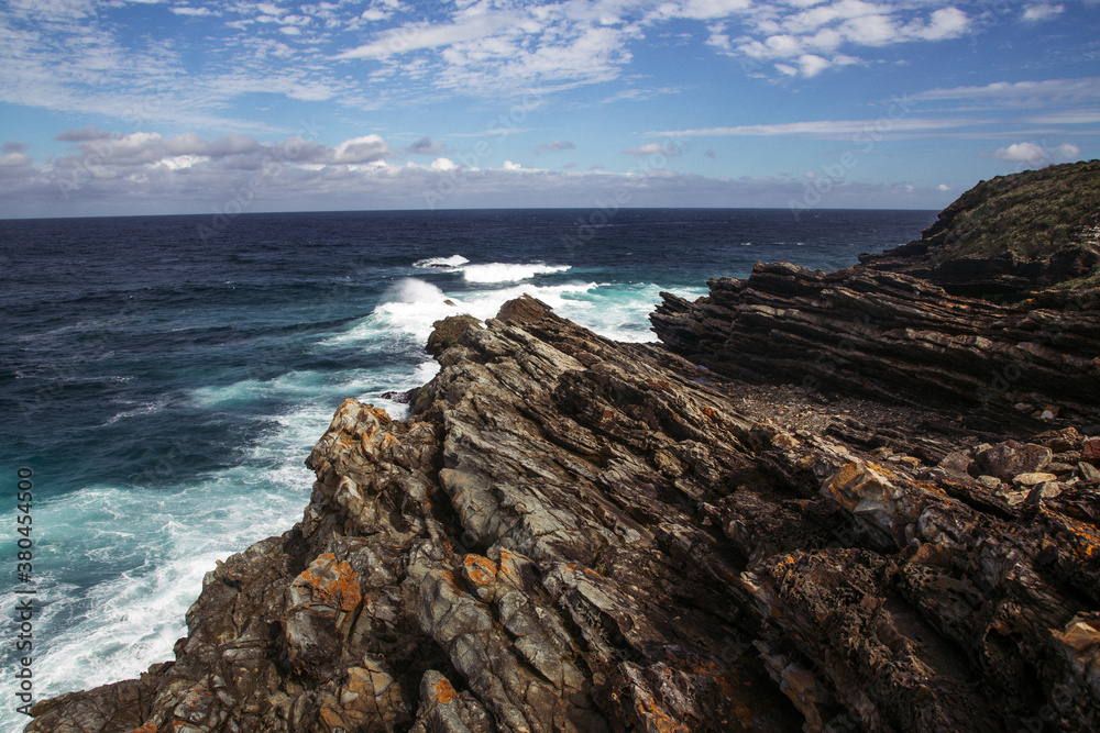 Jagged rocks along the beautiful Australian coast Jagged rocks along the beautiful Australian coast