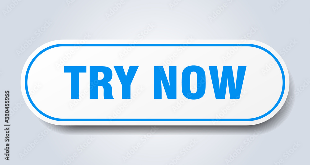 try now sign. rounded isolated button. white sticker try now sign. rounded isolated button. white sticker