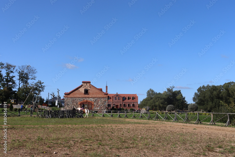 historic complex with vintage buildings in Belarus