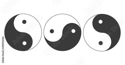 Yin Yang symbols set
