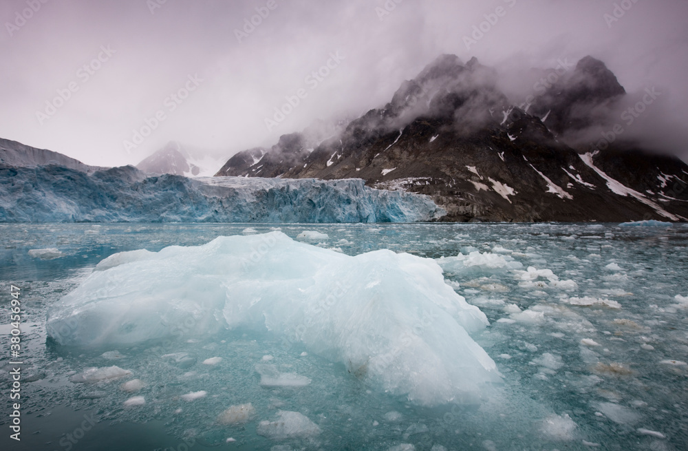 Glaciers and Iceberg, Svalbard, Norway Glaciers and Iceberg, Svalbard, Norway