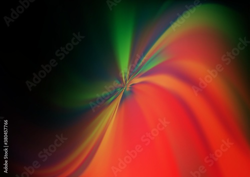 Dark Green  Red vector glossy bokeh pattern. An elegant bright illustration with gradient. Brand new design for your business.