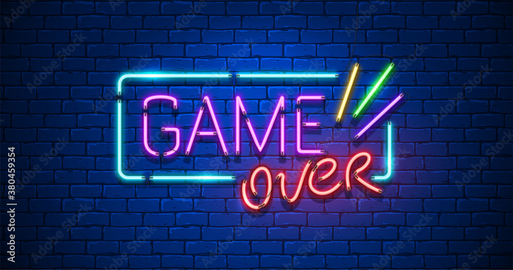 Game over neon deals light