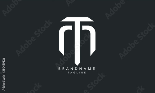 
Alphabet letters Initials Monogram logo TM, MT, T and M

