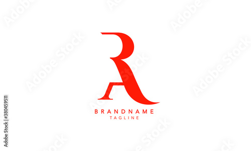 Alphabet letters Initials Monogram logo RA, AR, R and A