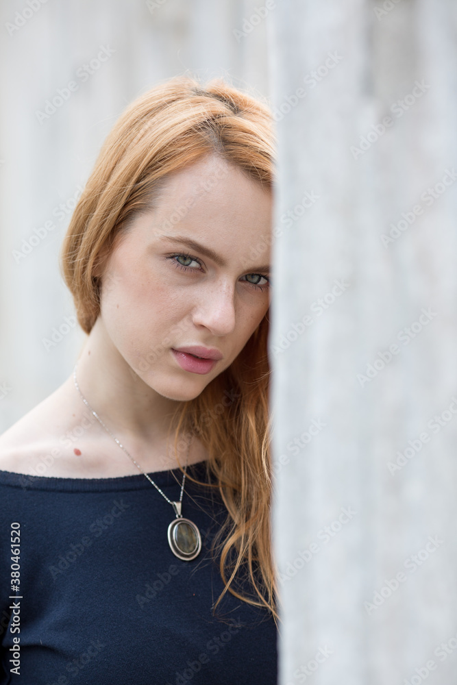 Portrait of a ginger haired woman Portrait of a ginger haired woman