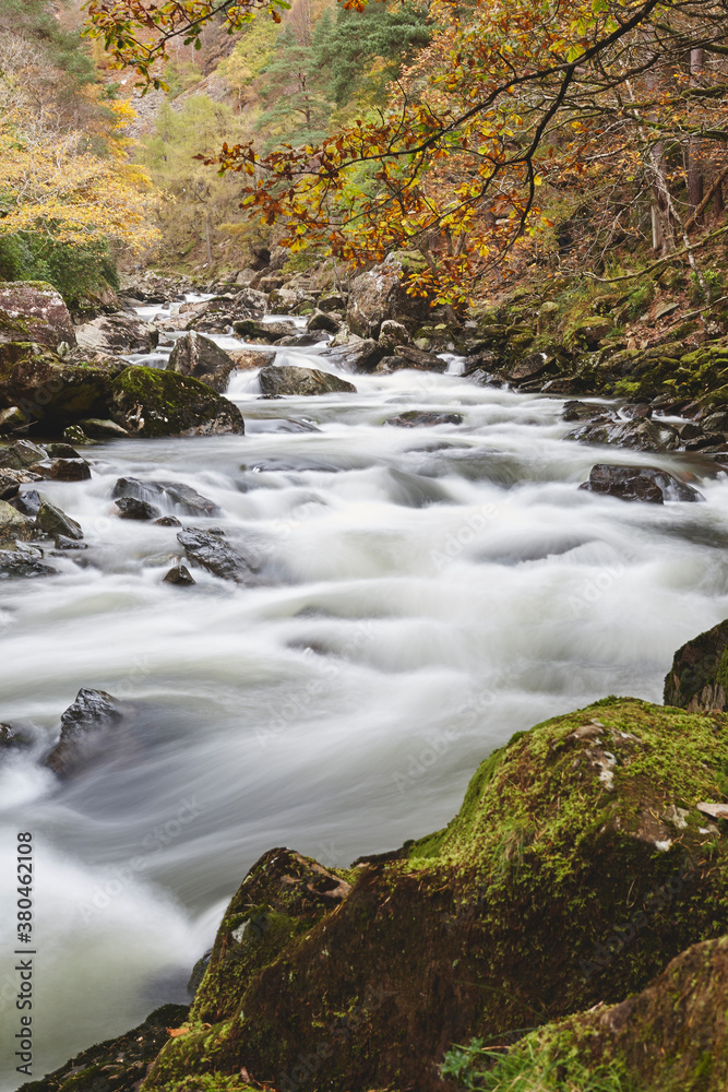 Pass of Aberglaslyn in Autumn. Nanmor Valley, Wales, UK. Pass of Aberglaslyn in Autumn. Nanmor Valley, Wales, UK.
