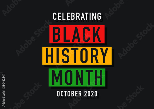 Black history month (UK) October 2020 vector illustration