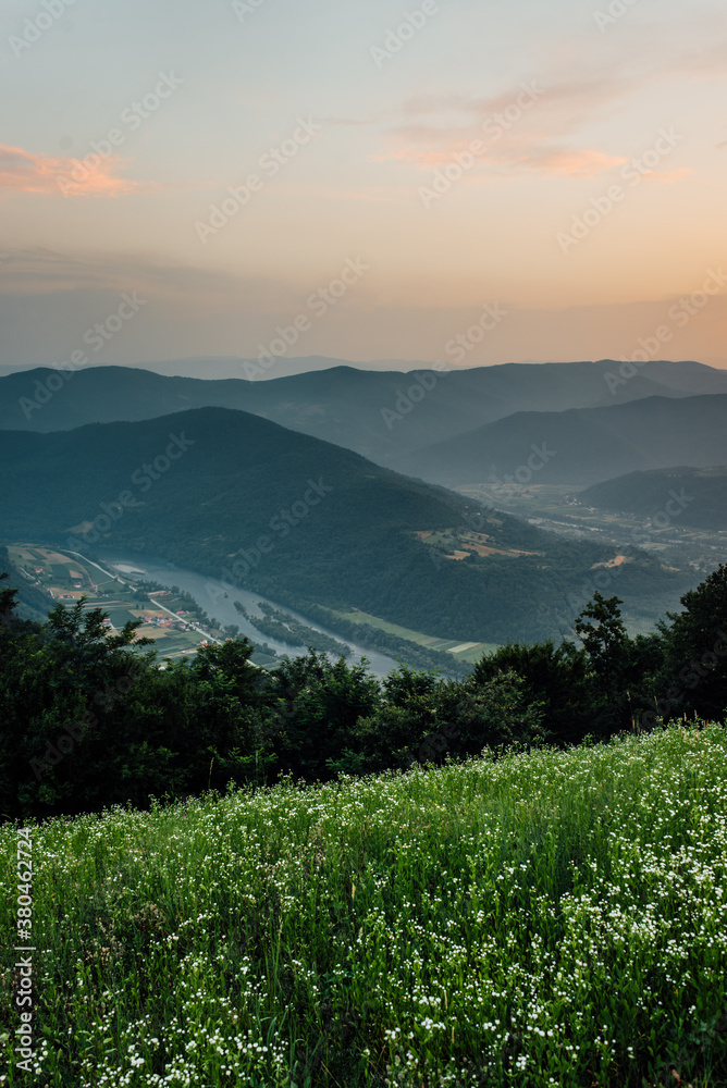 View on Drina river and Bosnia View on Drina river and Bosnia