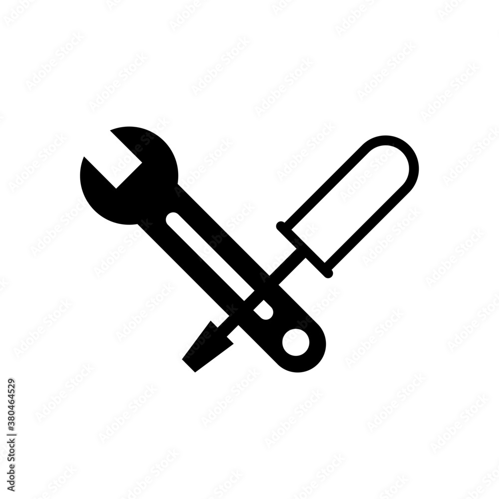Spanner and screwdriver icon Spanner and screwdriver icon
