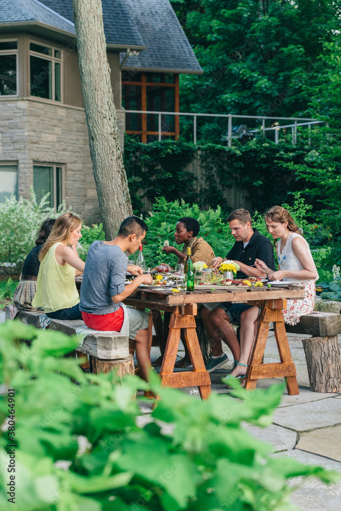 Outdoor summer dinner party - cheers Outdoor summer dinner party - cheers