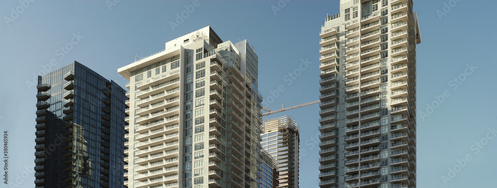 Panoramic section of a mini skyline. Panoramic section of a mini skyline.