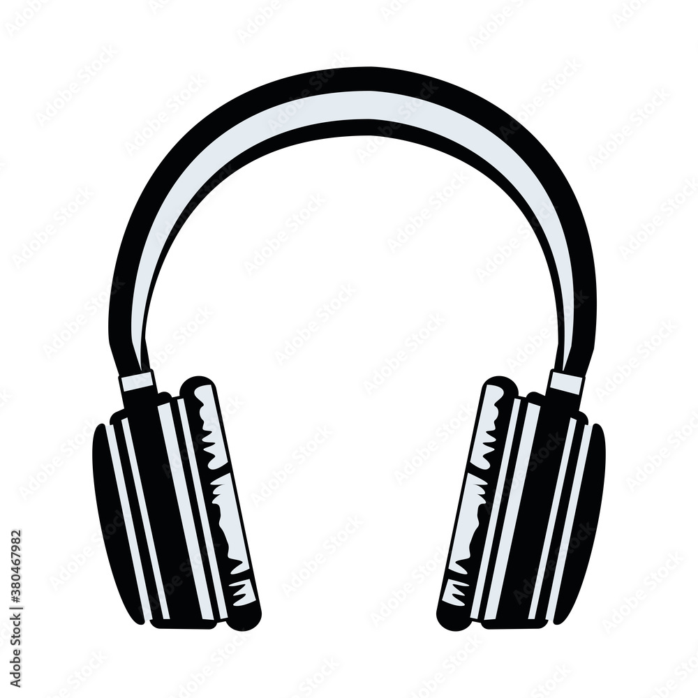 earphones audio device isolated icon earphones audio device isolated icon