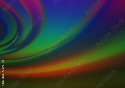 Dark Multicolor, Rainbow vector abstract blurred pattern. An elegant bright illustration with gradient. Brand new design for your business. © Dmitry