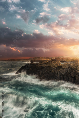 sunset over the ocean