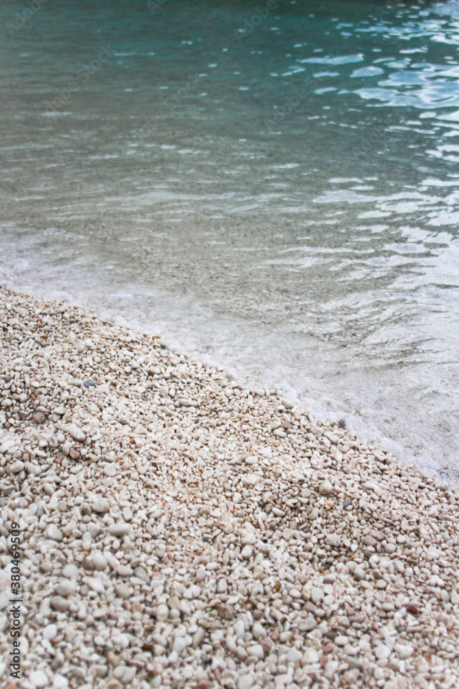 white rocks on the beach