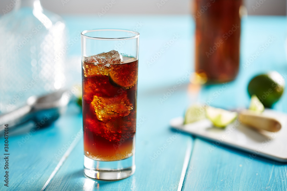 Homemade cuba libre cocktail Homemade cuba libre cocktail