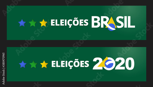 2020 Elections - Brazil - vector flag