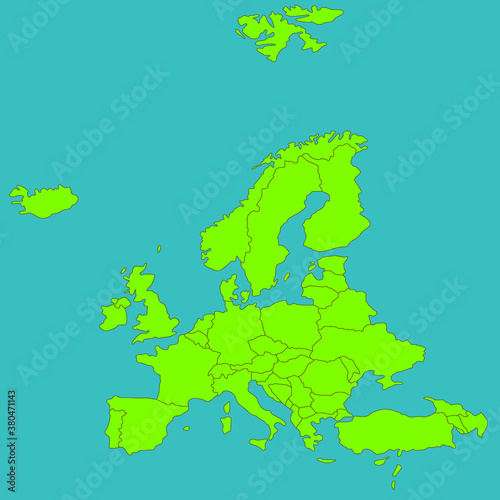vector map of the european continent