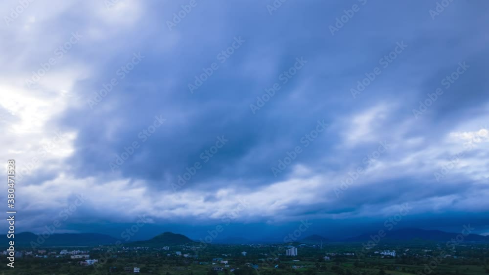 Nimbus clouds over the city, timelapse Nimbus clouds over the city, timelapse