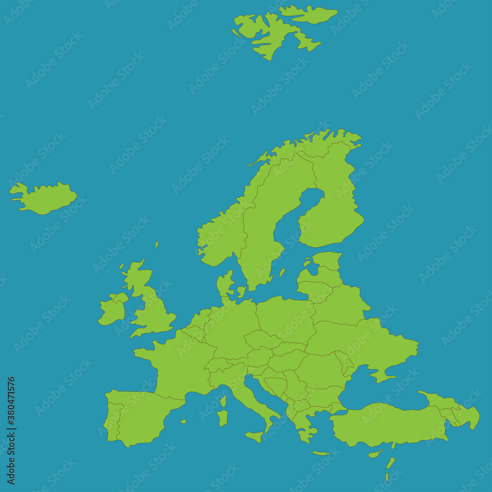 map of the european continent