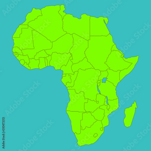 vector map of the african continent