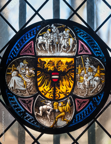 Stained Glass Church Window photo