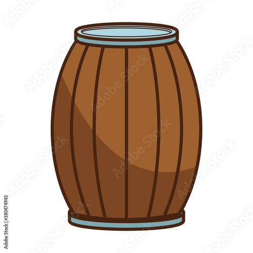 antique wooden barrel isolated icon
