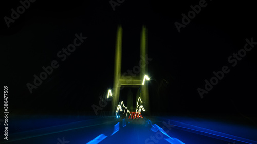 Speed of light at night