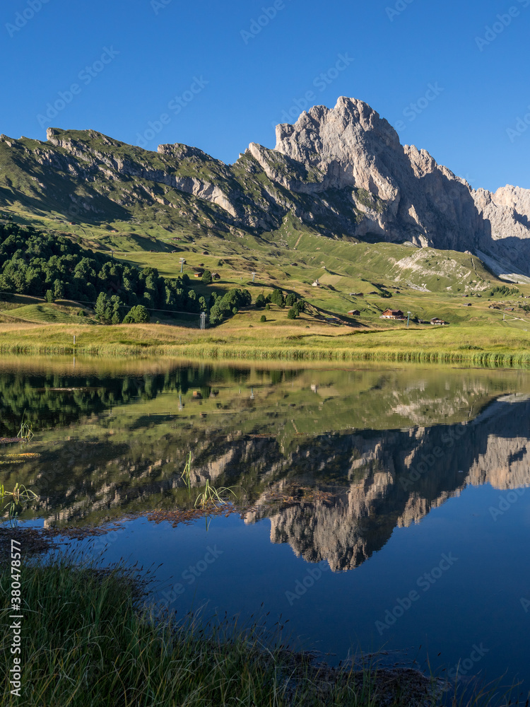 Mountain reflection in the Dolomites Mountain reflection in the Dolomites